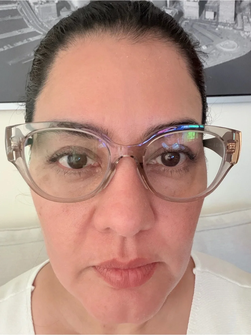 Vogue Eyewear VO5482 Transparent Grey & White Glasses – Like New!